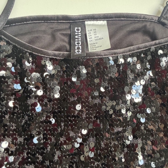 Glamine Black Sequin Mini Dress, Sexy Small size - Picture 4 of 4